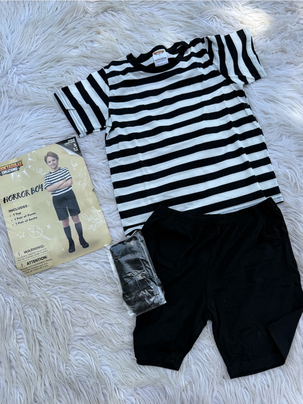 Boys Addams family pugsly costume (D9)